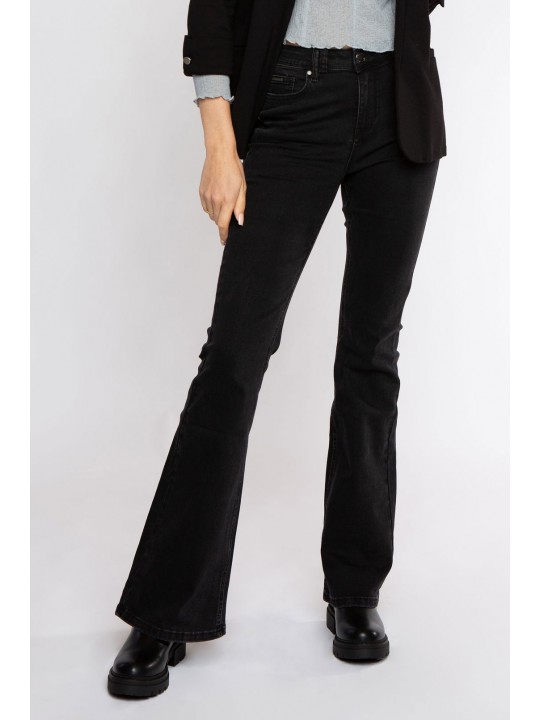 Sylvie Flare Dark Grey